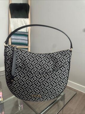 Michael Kors Black & White Geometric Shoulder Bag